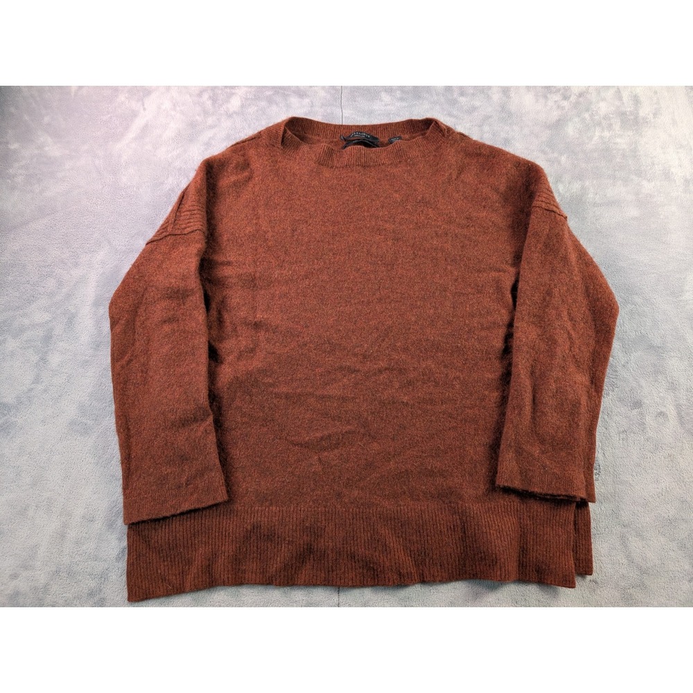 AllSaints Tara Jumper Cashmere Wool Blend Sweater Brown Rust Medium WK104S
